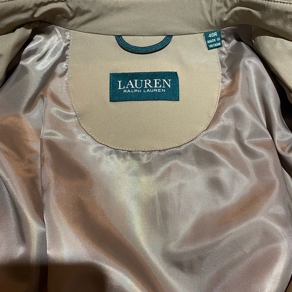 Ralph Lauren Men’s Tan Raincoat Size 40R Worn Once - Perfect Condition - Picture 4 of 6